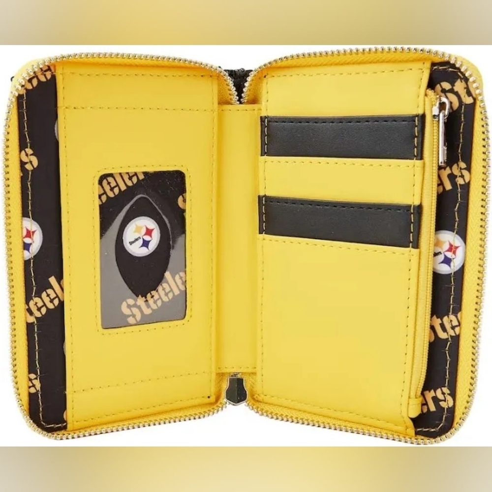 Loungefly Pittsburgh Steelers Sequin Loungefly Wallet - Picture 4 of 4